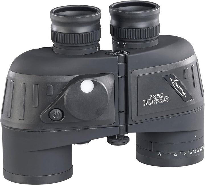 Zavarius Feldstecher: Marine-Fernglas FG-500.bM, 7 x 50, mit Kompass & Entfernungsmesser (Fernglas m