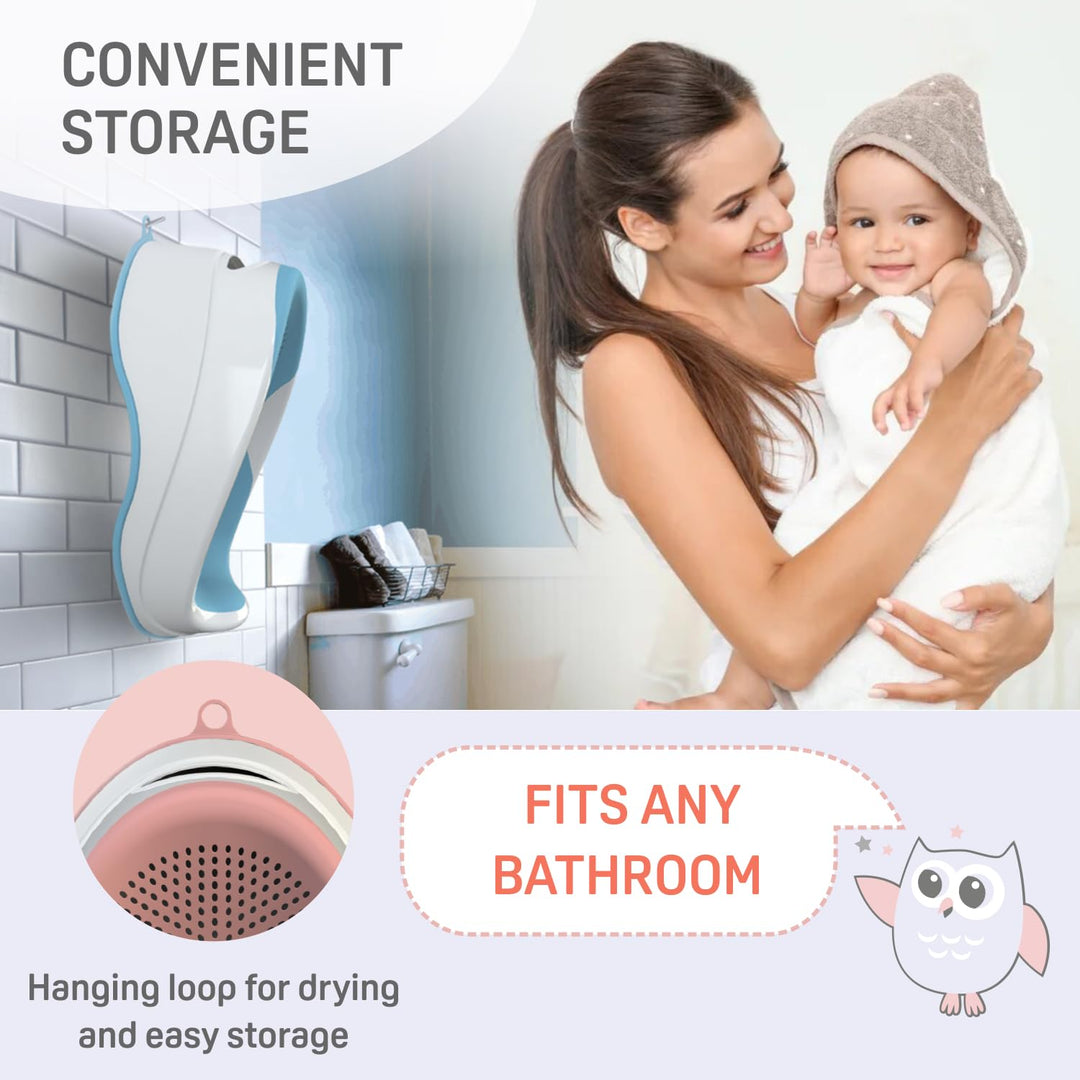 BABYLON DOLPHIN Badewannensitz Baby Ab 0-6 Monate – Ergonomisches Kinder Badewanne – Hypoallergen, S