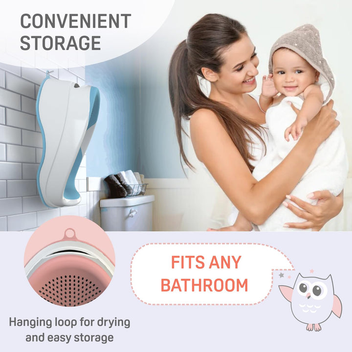 BABYLON DOLPHIN Badewannensitz Baby Ab 0-6 Monate – Ergonomisches Kinder Badewanne – Hypoallergen, S