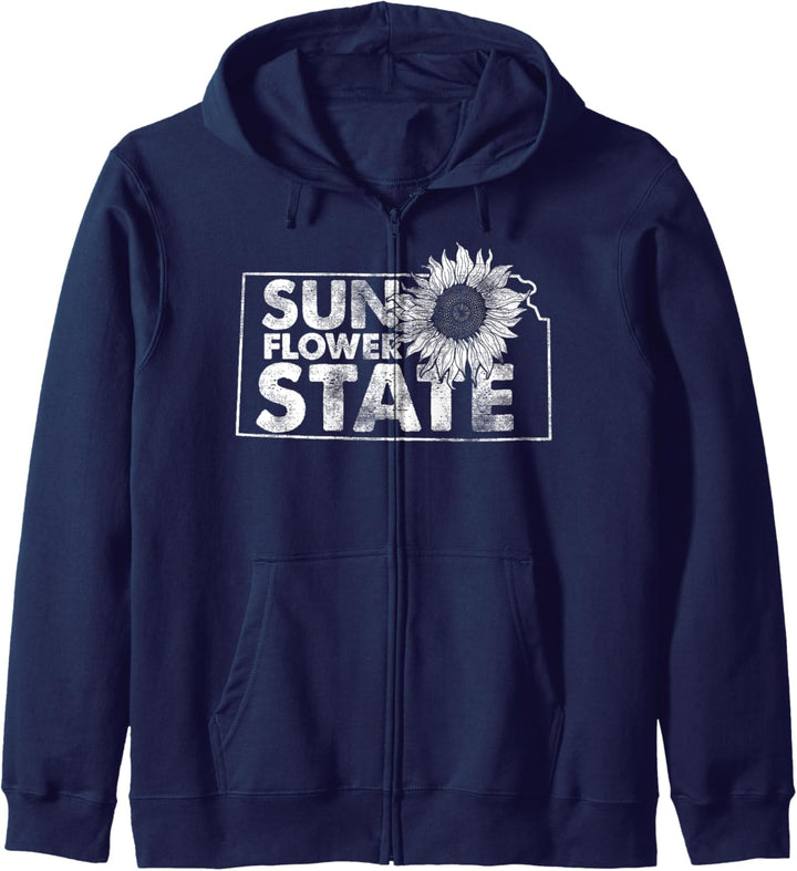 The Sunflower State Kansas Hometown Pride Vintage Kapuzenjacke