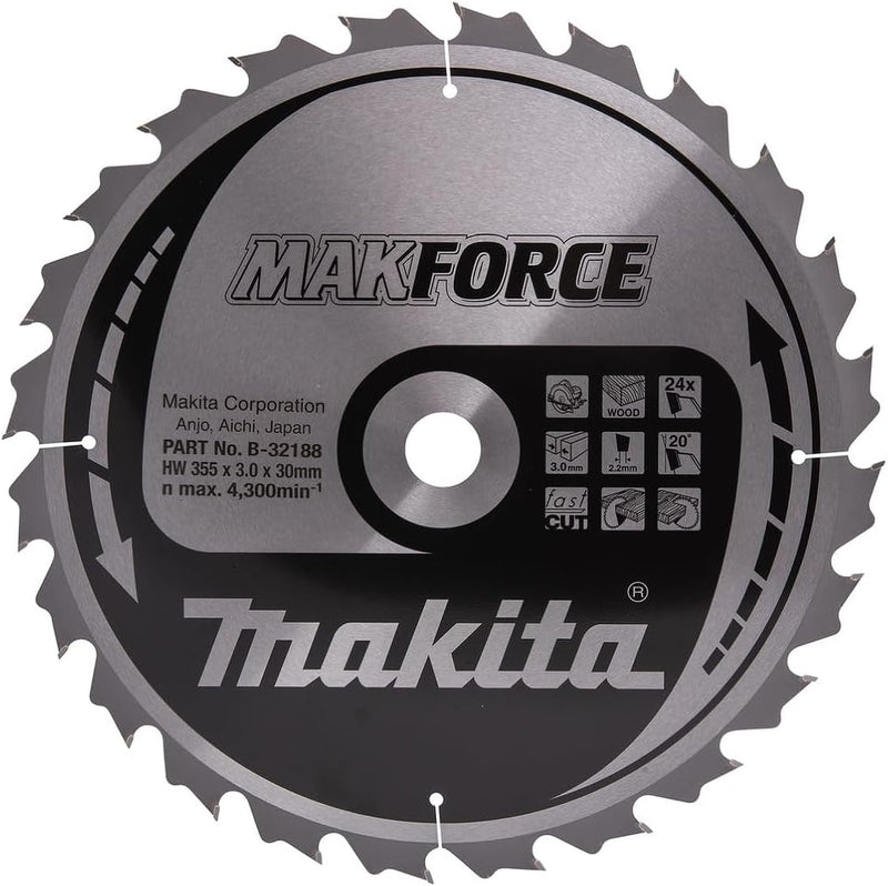 Makita MakForce Saegeblatt, 355 x 30 mm, 24Z, B-32188