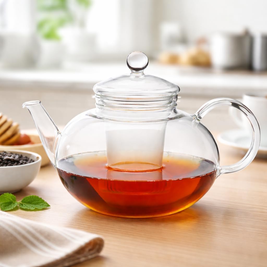 Trendglas Jena Teekanne Miko im klassischen Design mit Glassieb, 2 L 1 - Pack, 1 - Pack