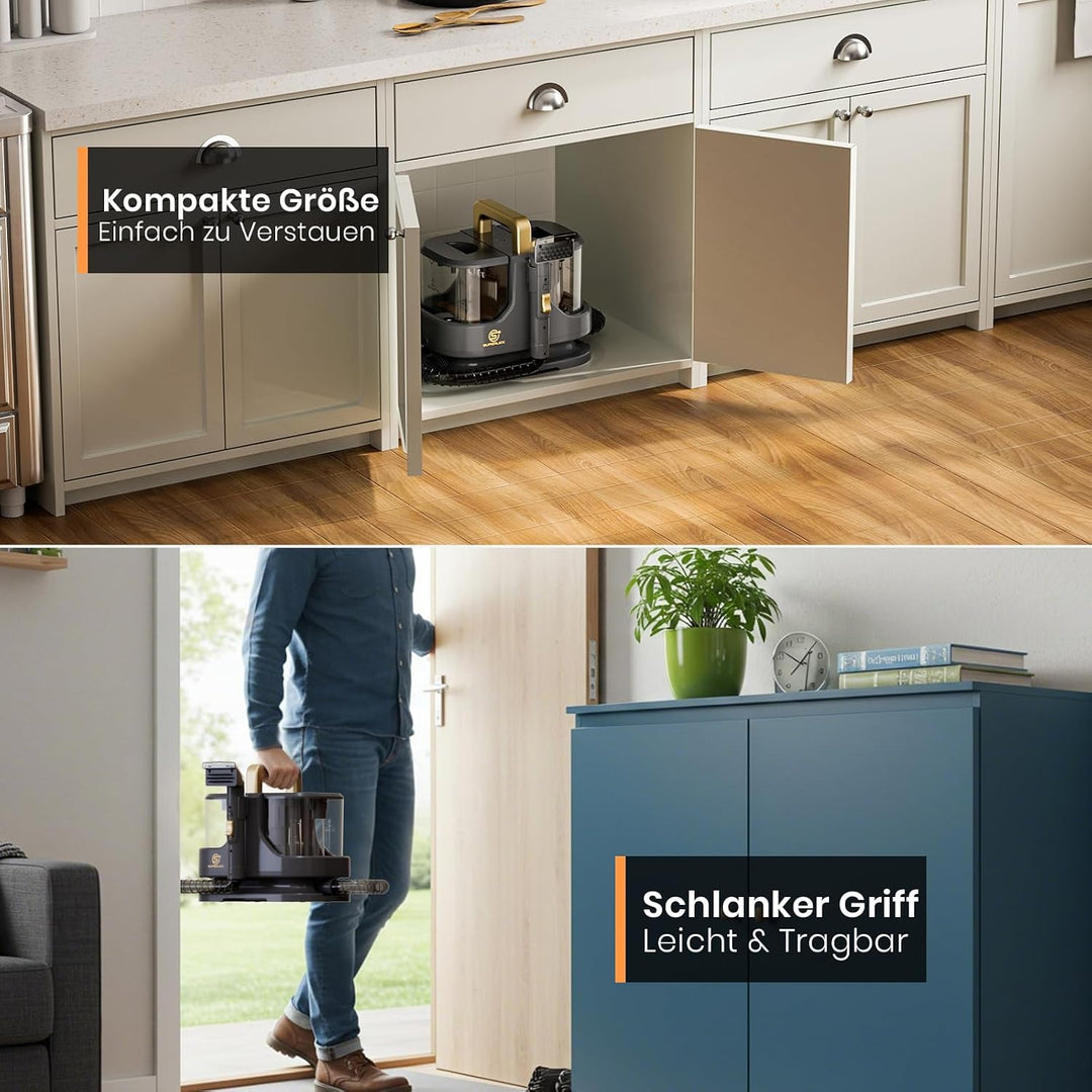 Polsterreiniger Gerät, 650 W, 13 kPa Teppichreiniger &amp; Waschsauger