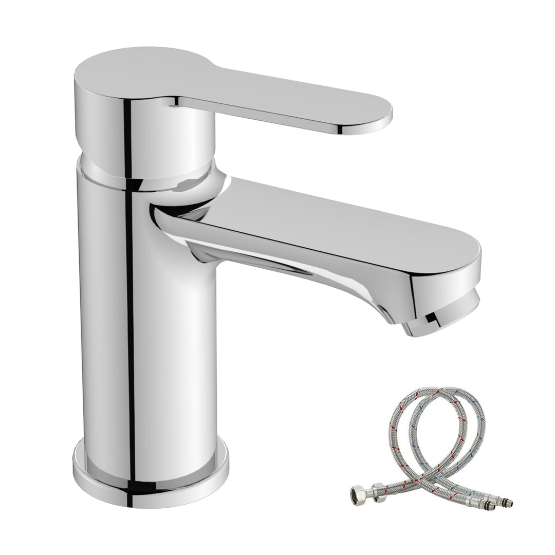 BELZ Einhebel Waschtischarmatur,Wasserhahn Bad Chrom 78mm | Einfache G3/8 Einlochmontage,Inklusive f