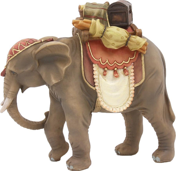 FADEDA Elefant mit Gepäck/Höhe:16 cm/handbemalt/detailgetreue Krippen Figuren - Weihnachten Tisch De