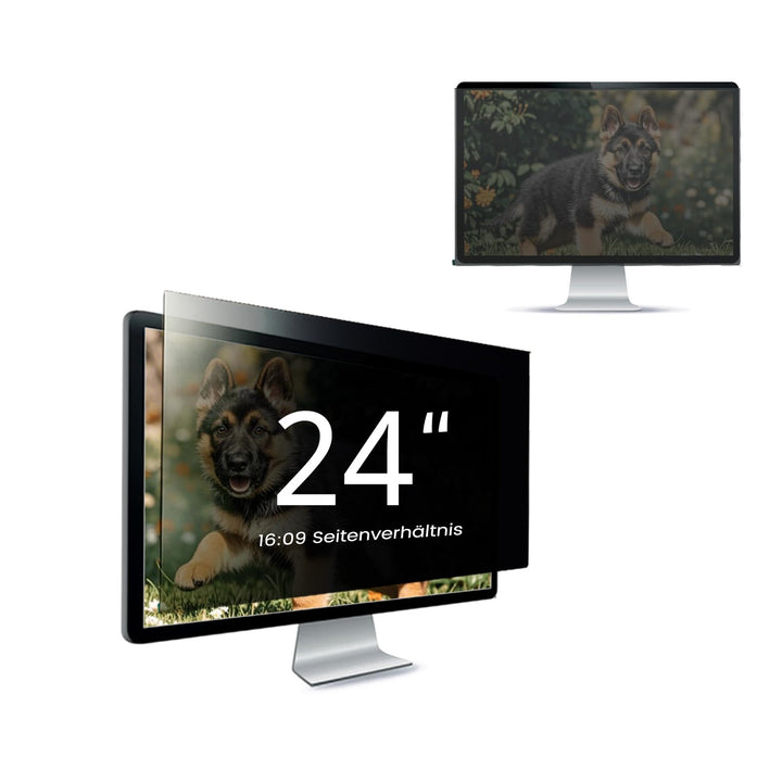 Blickschutzfolie für 24 Zoll 16:9 Monitor, Abnehmbarer Sichtschutzfilter mit Blaulichtfilter, HD Pri