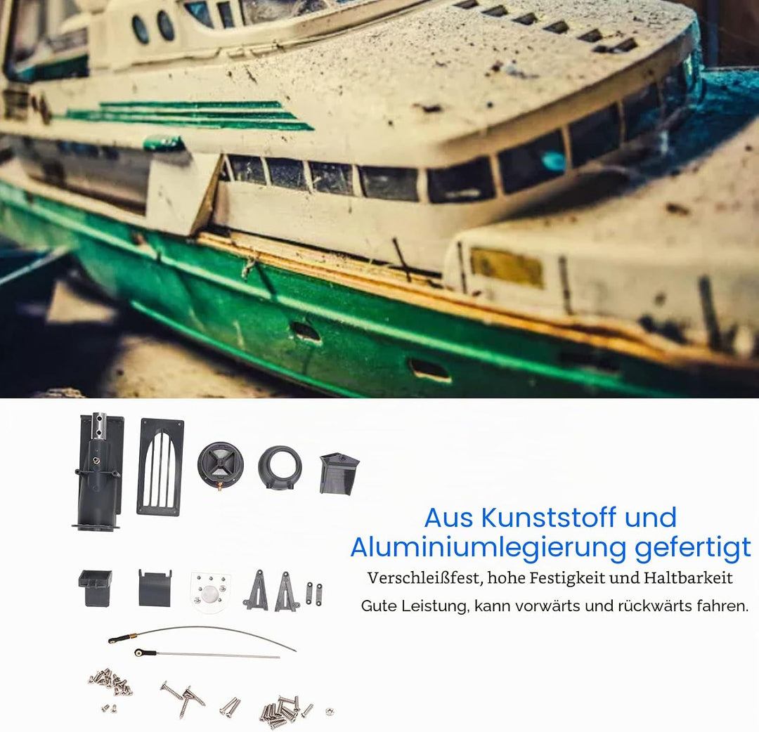 26-mm-Bootsstrahlruder, Zahnradantrieb, robuste Konstruktion, RC-Bootsstrahlruder, bequem zu bediene