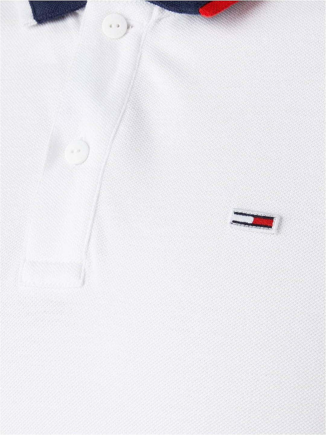 Tommy Jeans Herren TJM Reg Flag Neck Polo Kurzarm Poloshirts XL Weiss, XL Weiss