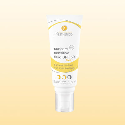 AESTHETICO suncare sensitive fluid SPF 50+ - Sonnencreme für das Gesicht mit sehr hohem UV-Schutz, f
