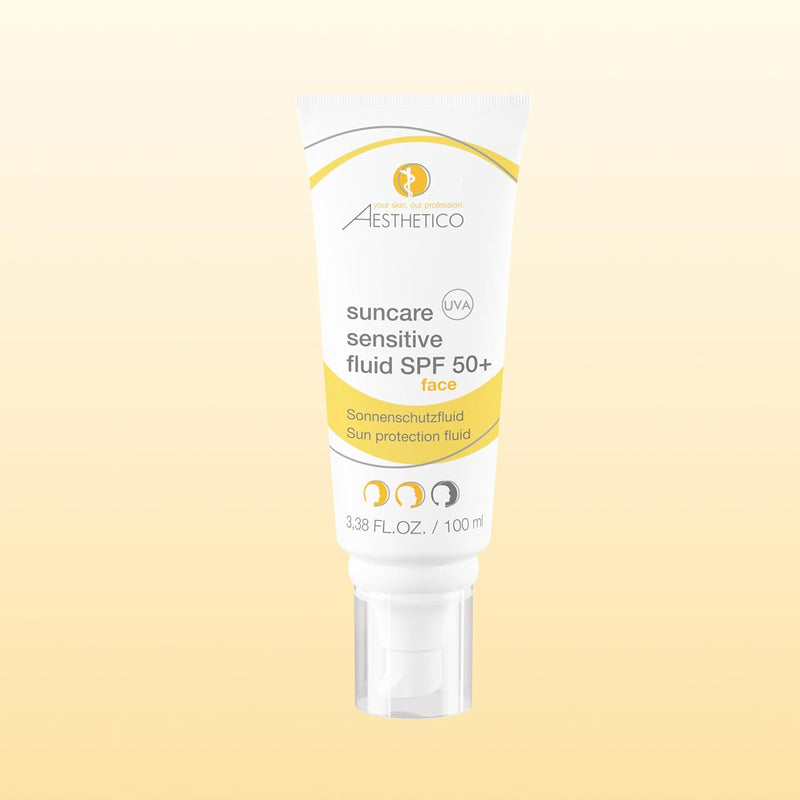 AESTHETICO suncare sensitive fluid SPF 50+ - Sonnencreme für das Gesicht mit sehr hohem UV-Schutz, f