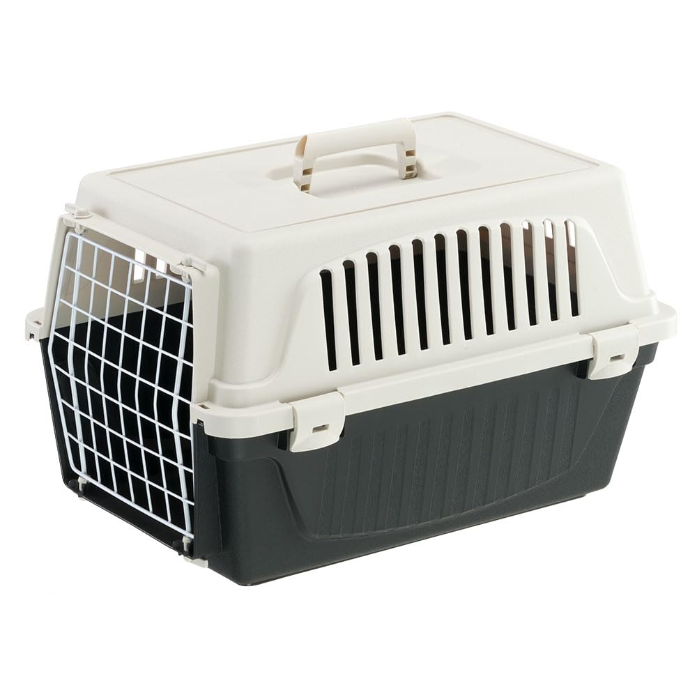 Ferplast Transportbox Katze, Hundetransportbox kleine Hunde und Katzen bis 5 kg, Tür aus plastifizie