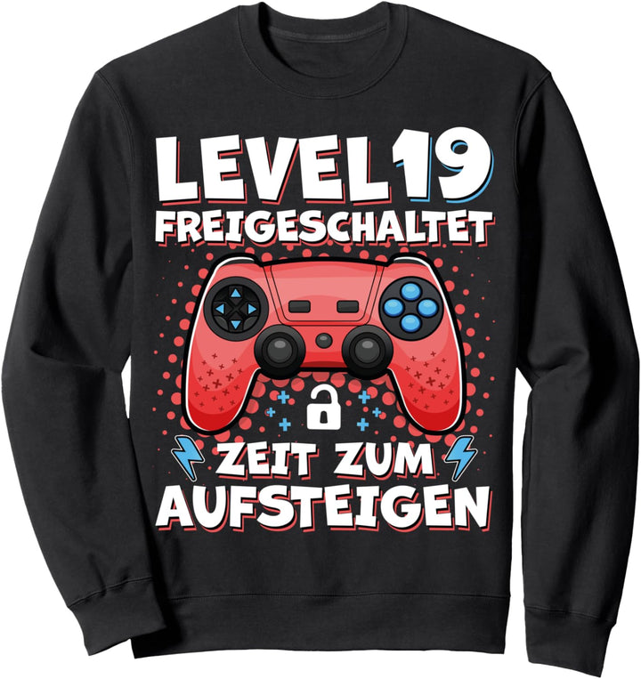 Level 19 Geburtstag Junge Geschenk Für 19 Jährigen Jungen Sweatshirt