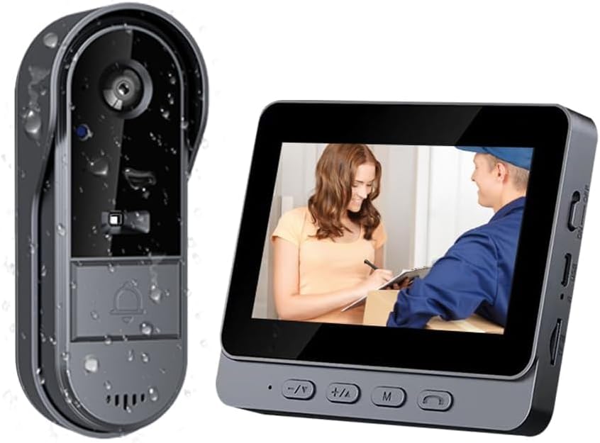 Zeerkeer Drahtlose Video Türklingel mit Kamera 1080P Kabellose Video Gegensprechanlage Family Interc