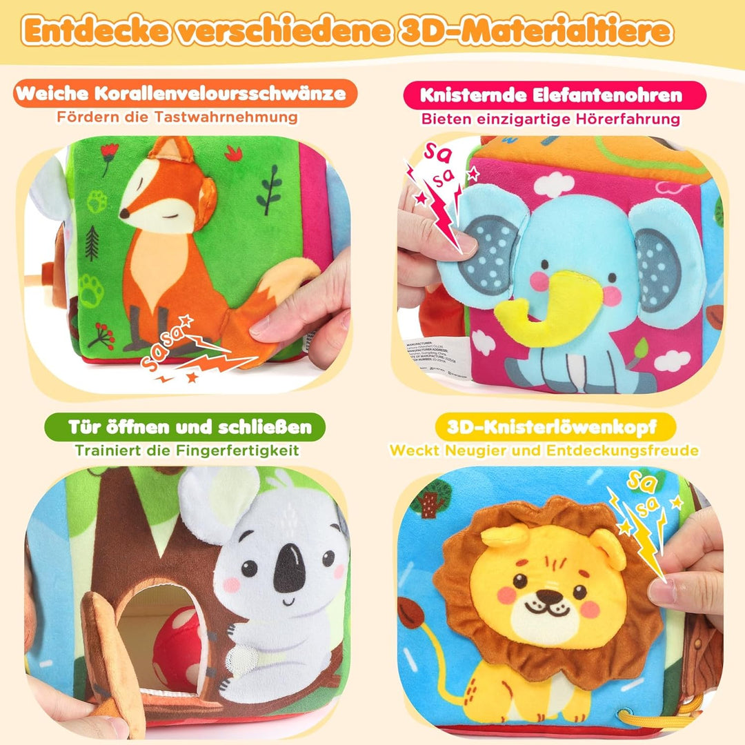 URMYWO Baby Spielzeug 6 12 Monate Tissue Box Spielzeug - Montessori motorik Sensorik Spielzeug mit S