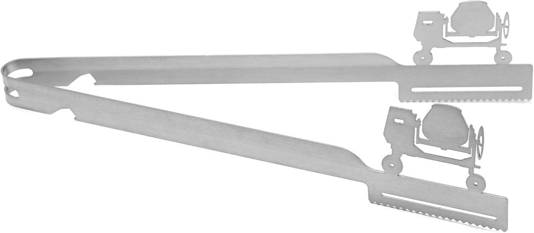 Grillzange Motiv Betonmischer Maurer, spülmaschinengeeignet, Edelstahl, Geschenkidee, Maurer, Betonw
