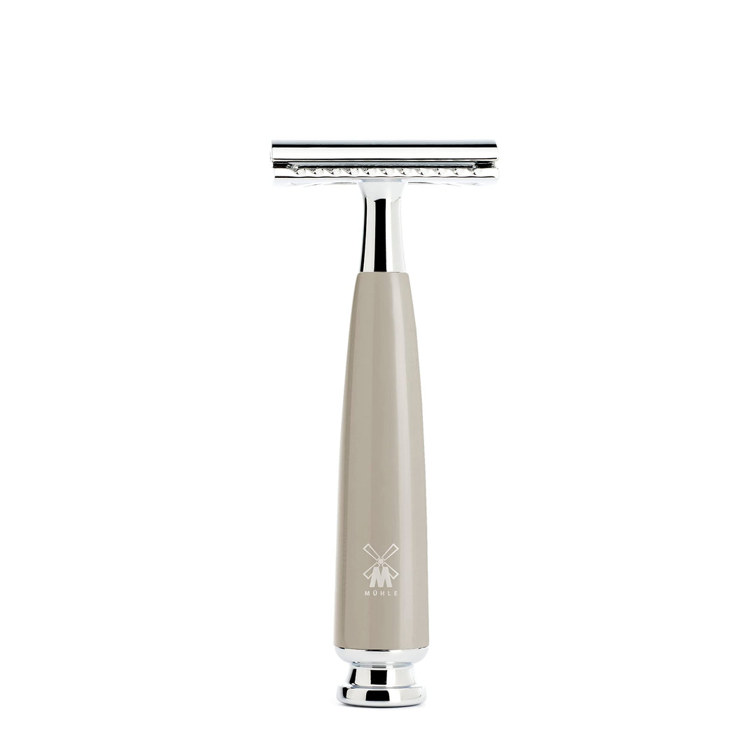 MÜHLE Rytmo Rasierhobel - Sicherheitsrasierer für Rasierklingen klassisch – Edelharz-Griff in melang