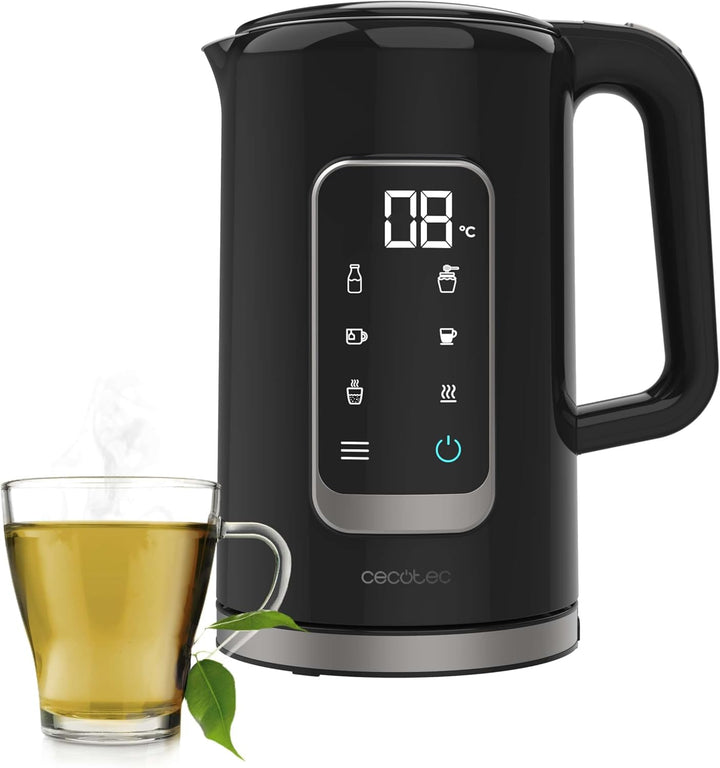 Cecotec Elektrischer Wasserkocher Thermosense 500 Touch, 1,7 l, Touchscreen, 2200 W, innen aus Edels
