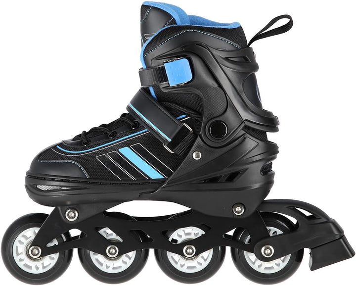 Nils Extreme NH18191 2-in-1 Inline-Skates und Schlittschuhe, Schwarz/Blau, Verstellbare Grösse
