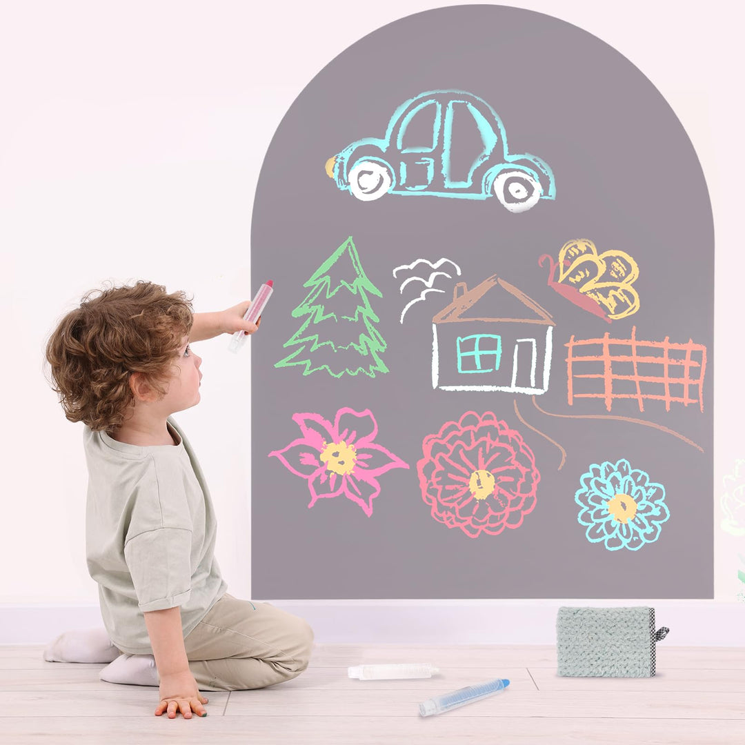 Magnettafel Kinder Selbstklebend： Magnetwand Kinderzimmer 80×100 cm Bogen - Hellgrau Hellgrau 80*100