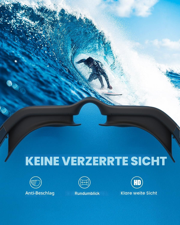 ZIONOR G1 - Polarisierte Schwimmbrille für Unisex und Erwachsene und Damen, beschlagfrei, 100% UV-Sc