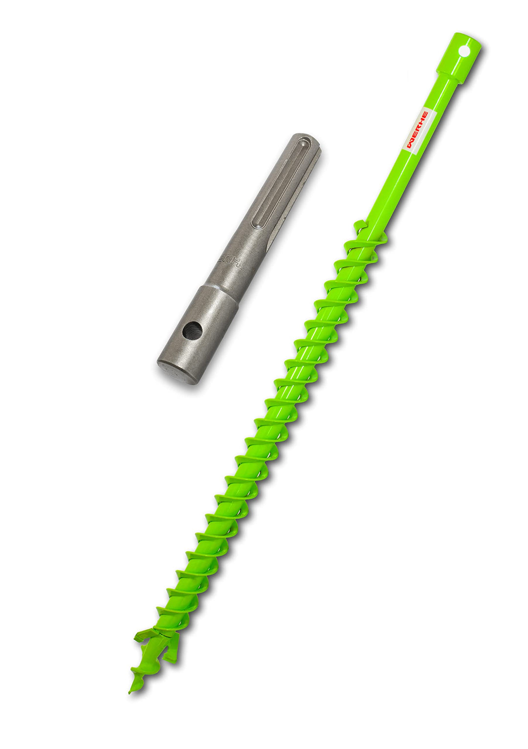 WERHE VollStahl Doppel-Helix-Erdbohrer Ø40mm 80cm mit SDS MAX Adapter – Schnelles und Präzises Bohre