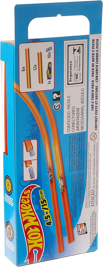 Hot Wheels GGP93 - Track Builder Mega Stunt Box mit Tracksets und Zubehör inkl. 2 Autos & BHT77 Trac