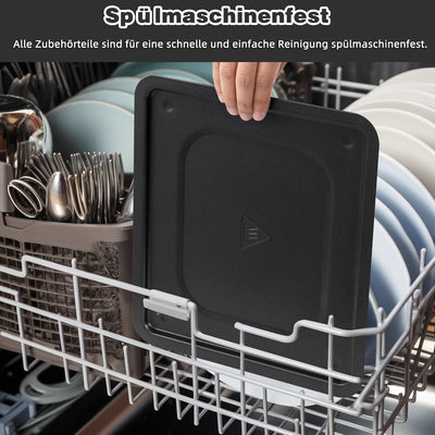 LLIVEKIT Heissluftfritteuse Heissluft-Backofen 12L, Mini-Backofen 1800W mit 6 Zubehör & Rezeptbuch,