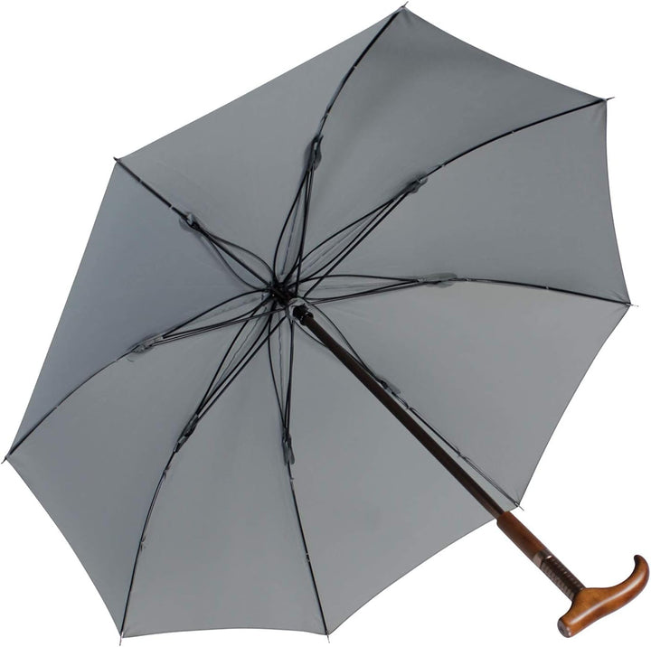 iX-brella Stützschirm höhenverstellbar mit Holzgriff - grau, Grau