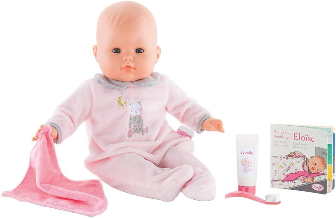 Corolle 9000130130 - Mon Grand Poupon Corolle / Eloise Gute Nacht Set / Französische Puppe mit Charm