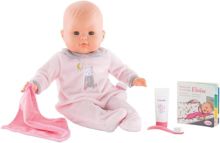 Corolle 9000130130 - Mon Grand Poupon Corolle / Eloise Gute Nacht Set / Französische Puppe mit Charm