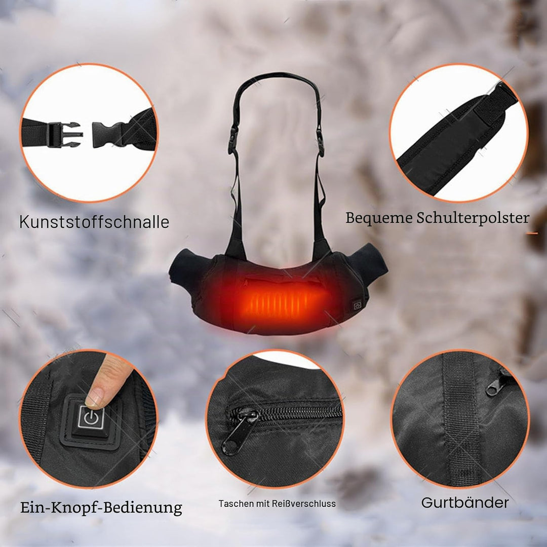 USB-beheizter Handwärmer Handmuff, 3-stufige Temperaturregelung, wasserdichtes Aussenmaterial mit ve