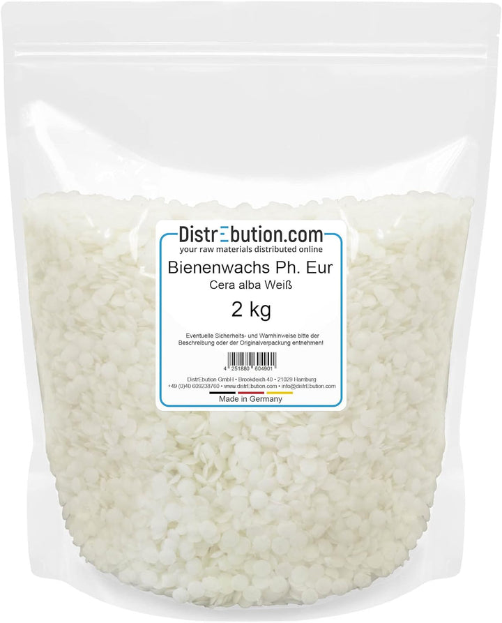 Bienenwachs Pastillen 2 kg weiss Ph.Eur. DIY Naturkosmetik Bienenwachstücher