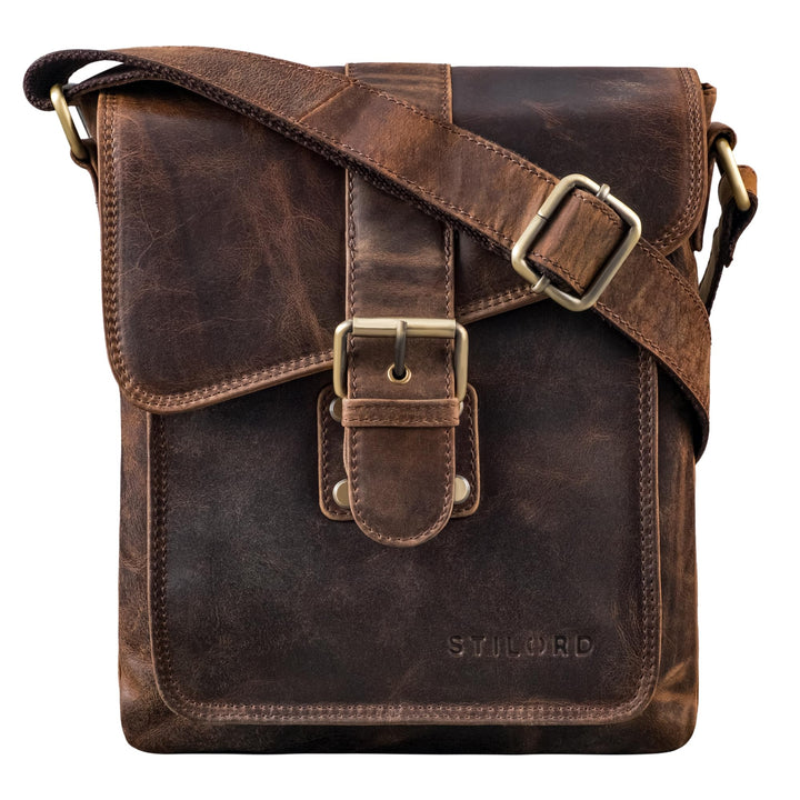 STILORD 'Mattia' kleine Umhängetasche Herren Echtleder Vintage - Schultertasche für 10,1 Zoll Tablet