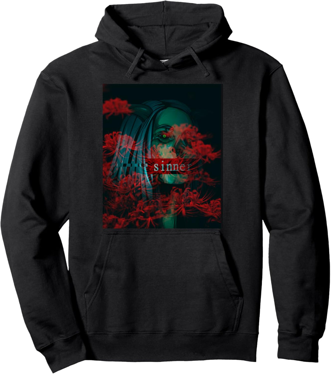 Okkult Grunge Blume Aesthetic Gothic Goth Sinner Pullover Hoodie