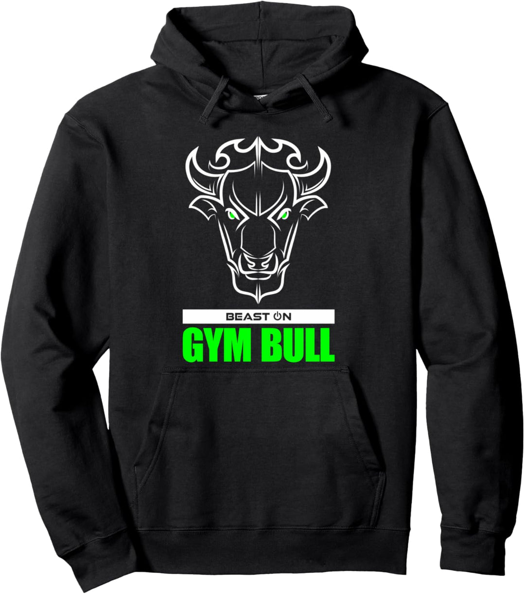 Gym Bulle Kopf Grün Gym Workout Fitness Training Gains Sport Pullover Hoodie