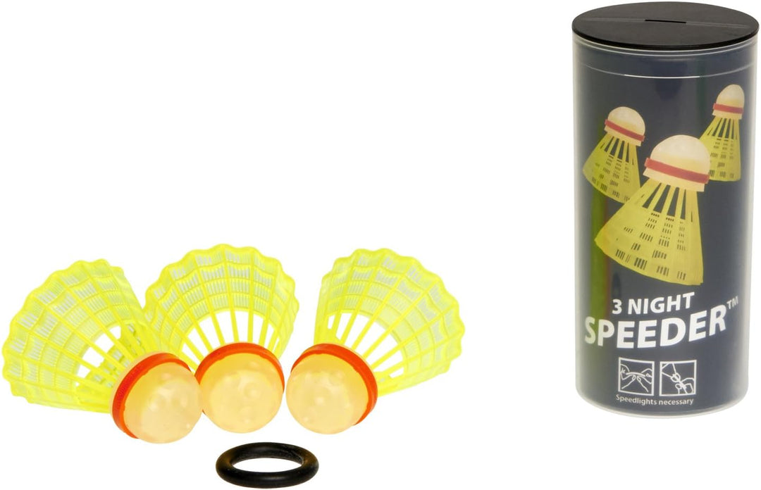Speedminton FUN Set - Alternative zu Beachball/Federball inkl. 2 HELI Speeder für Strand, Park, Gart