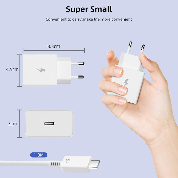 60W USB C Ladegerät Schnellladegerät für Samsung Galaxy S26 Ultra S25 S24 S23 Seriemit USB C Kabel 1