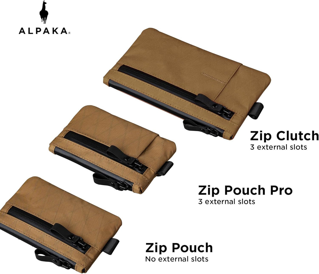 ALPAKA Zip Pouch X-Pac | Geldbörse Herren mit RFID-Schutz | Geld- & Kartenetui Braun, Braun