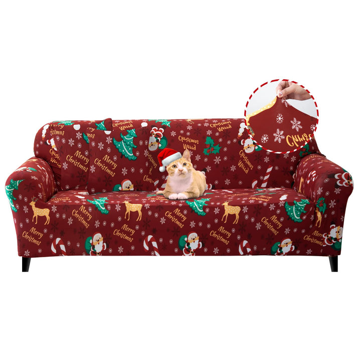 Jaotto Sofabezug 4 Sitzer Elastischer Stretch Spandex Sofa Überwürfe Sofahusse Antirutsch Waschbar S