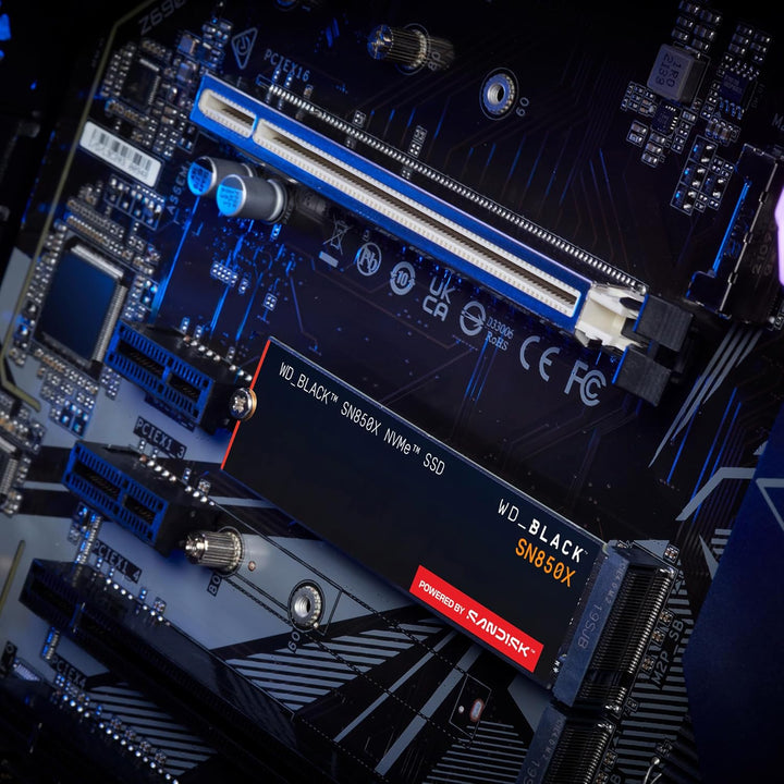 WD_BLACK SN850X NVMe SSD 2 TB interne SSD (Gaming Speicher, PCIe Gen4-Technologie, Lesen 7.300 MB/s,