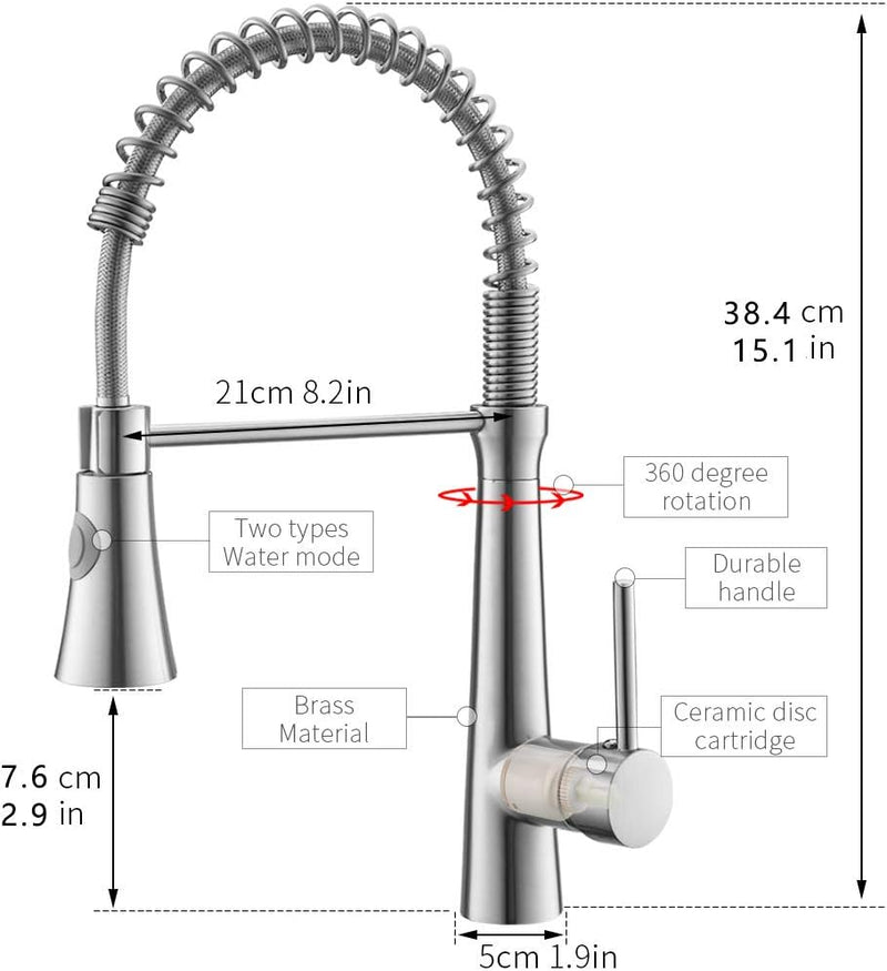 TIMACO Niederdruck Küchenarmatur wasserhahn küche mischbatterie küche 360° drehbar Armatur Küche Spi