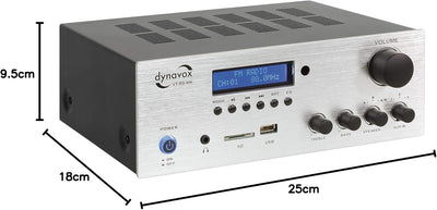 Dynavox Stereo Kompakt-Verstärker VT-80 MK, 4 schraubbare Lautsprecher-Anschlüsse, Fernbedienung für