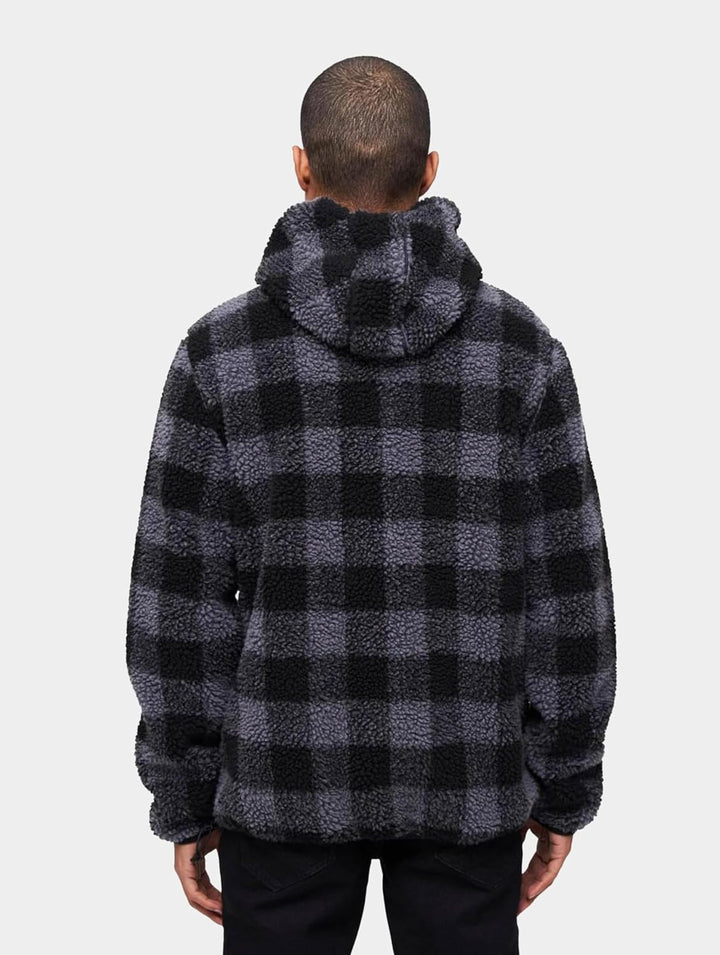 Brandit Teddyfleece Worker Pullover, S Black/Grey