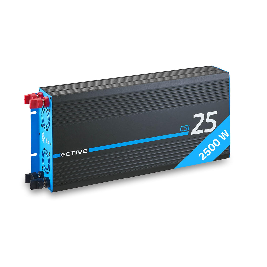 ECTIVE Reiner Sinsus Wechselrichter CSI 25-2500W, 12V auf 230V, USB, USV Funktion, Überhitzungsschut