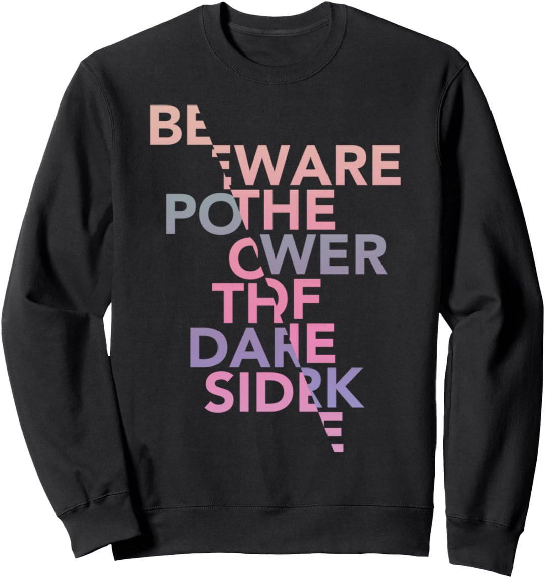 Star Wars The Last Jedi Beware The Powers Pastel Text Sweatshirt