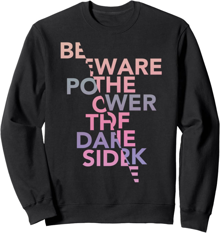 Star Wars The Last Jedi Beware The Powers Pastel Text Sweatshirt