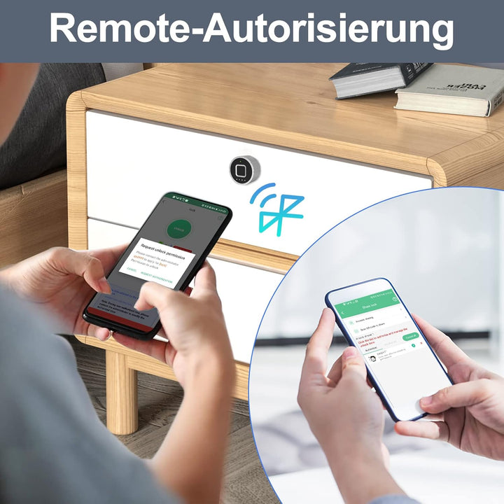 Fingerabdruck Schloss, Eseesmart Briefkastenschloss mit APP Fingerabdruck, Elektronisches Schranksch