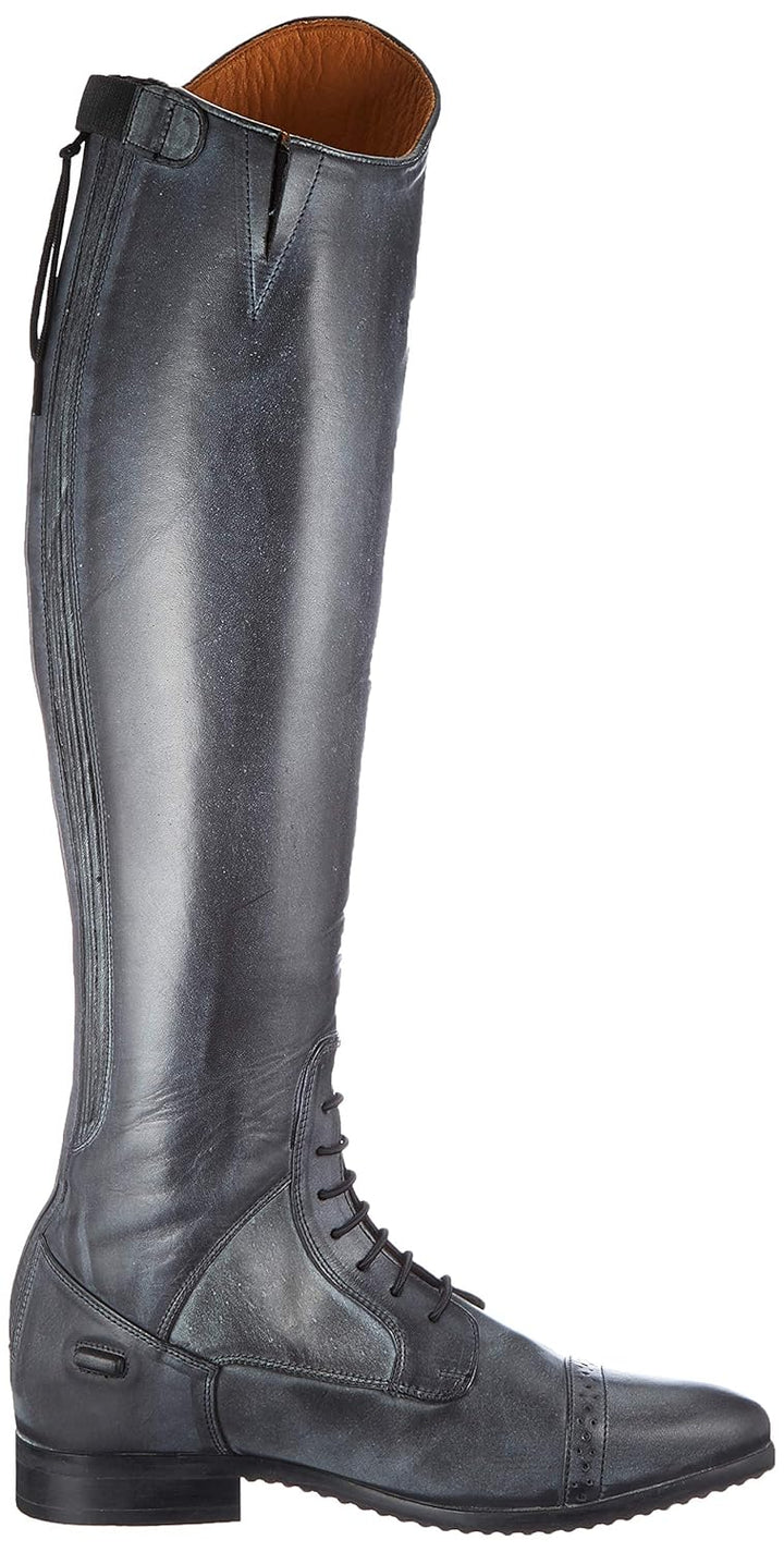 HKM Erwachsene Reitstiefel-Valencia, Langlänge/enge Weite9195 Hose, 9195 schwarz/Grau, 39, Schwarz G