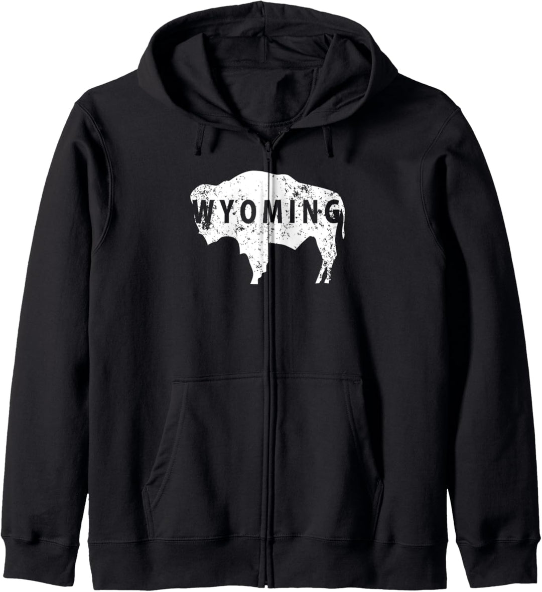 Wyoming State Logo Distressed Kapuzenjacke