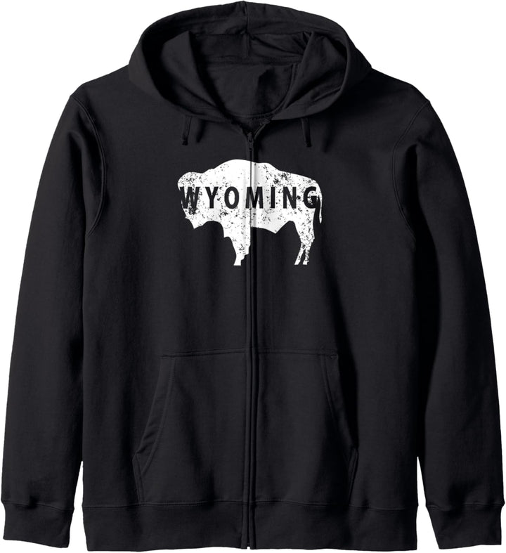 Wyoming State Logo Distressed Kapuzenjacke